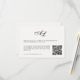 Código QR da Placa RSVP de Casamento Formal Clássi