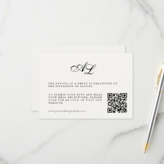 Código QR da Placa RSVP de Casamento Formal Clássi