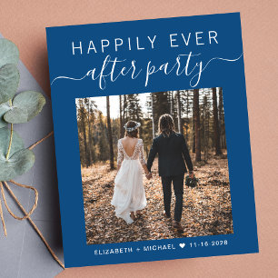 Código QR da Recepção de Casamento Foto Azul Convi