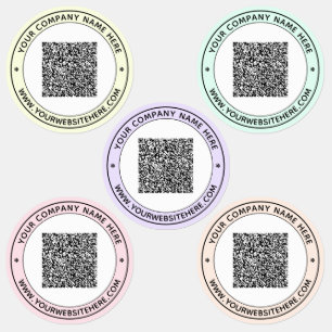 Código QR da sua empresa e Etiquetas de Design de