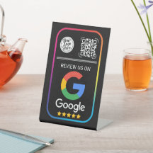 Código QR de Avaliação Moderna do Google Empresari