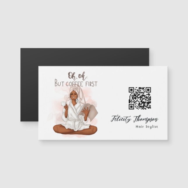 Código QR de Cabelo de Moda de Bela (Frente/Verso)