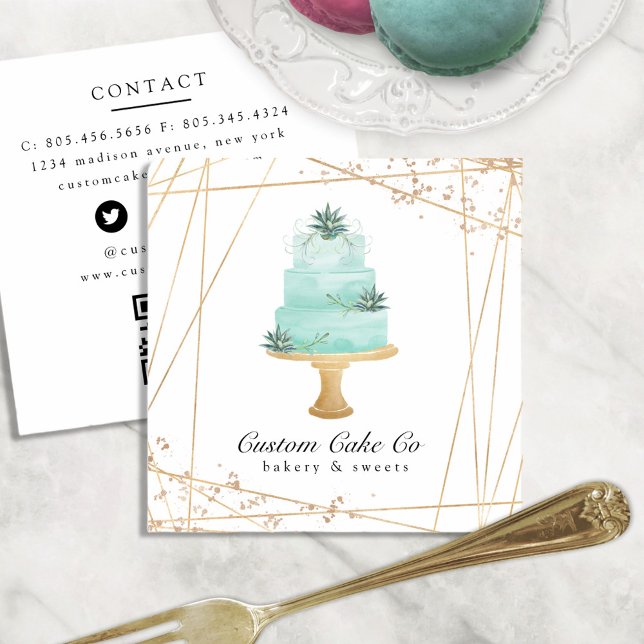 Código QR de Cartão de visita de Bakery Personaliz (Criador carregado)