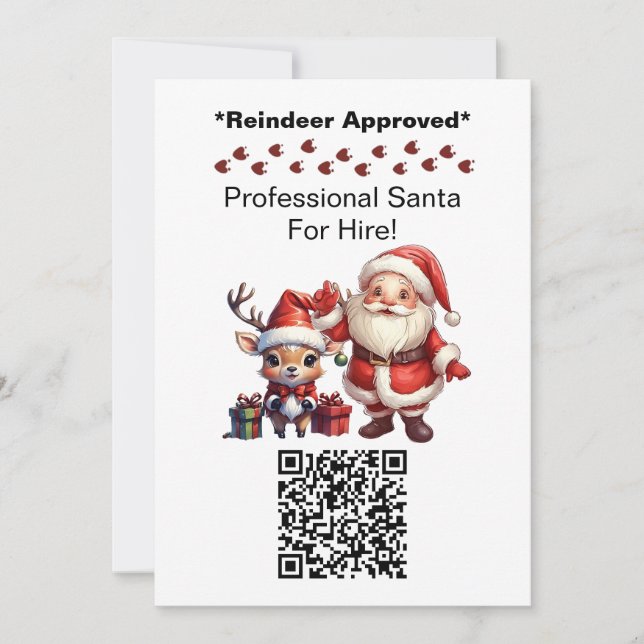 Código QR de Cartão de visita de de Santa Claus Do (Frente)