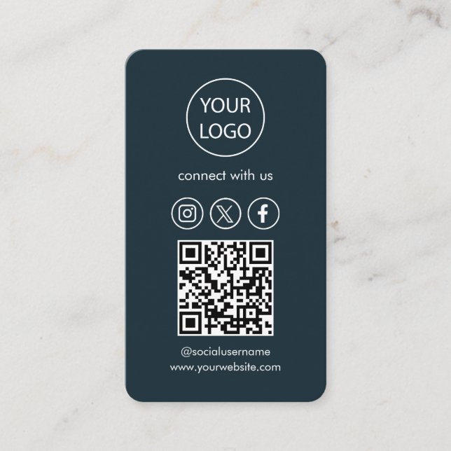 Código QR de Cartões Personalizados moderno, de Mí (Frente)
