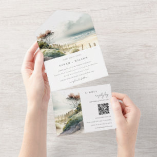 Código QR de Casamento de Casamento de Areia Coste