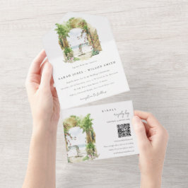 Código QR de Casamento de Casamento de praia de Ar