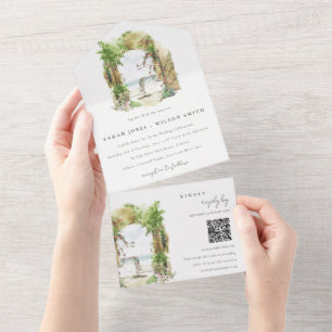 Código QR de Casamento de Casamento de praia de Ar