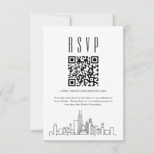 Código QR de Casamento de Chicago RSVP
