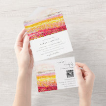 Código QR de Casamento Floral primavera Country