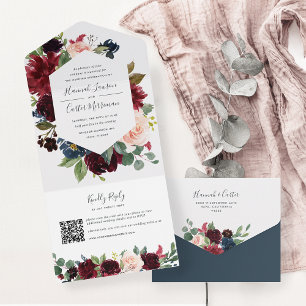 Código QR de Casamento Floral Radiant Bloom