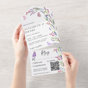 Código Qr de Casamento Mauve da Lavanda Lilac