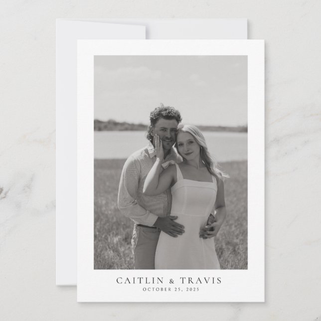 Código QR de Convite de Casamento Simples no Verso (Frente)