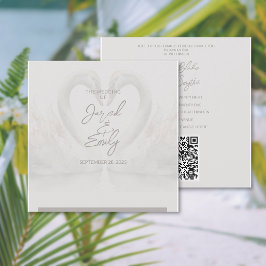 Código QR de Convite de Casamento Swan