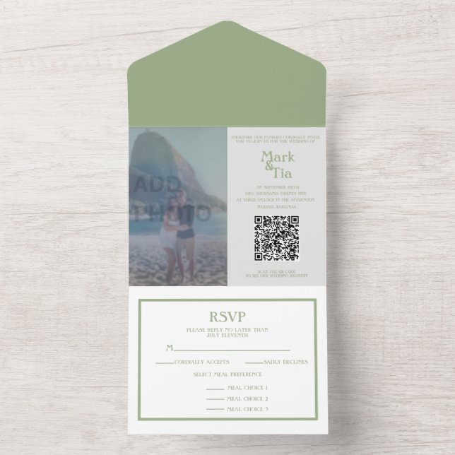 Código QR de Convite de Foto para Casamento de Tod (Interno)