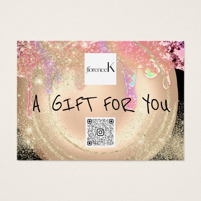 Código QR de Drivers de Maquiagem Dourada de Unhas (Frente)