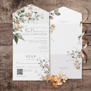 Código QR de Flores Silvestres Delicadas Rústicas