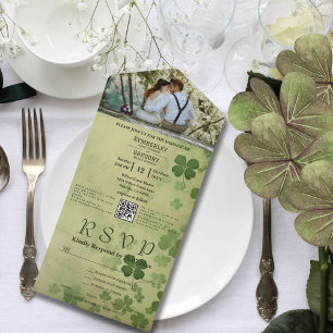 Código QR de Foto Celta Irlandês do Shamrock Clove