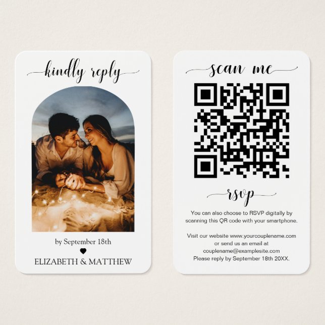 Código QR de Foto de Arch de Site Único Digitalize (Frente & Verso)