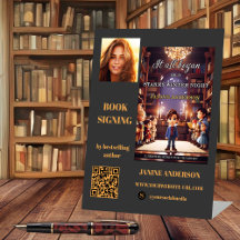 Código QR de Foto de Assinatura do Livro de Autore