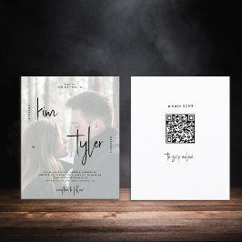 Código QR de foto de orçamento tudo em um convite
