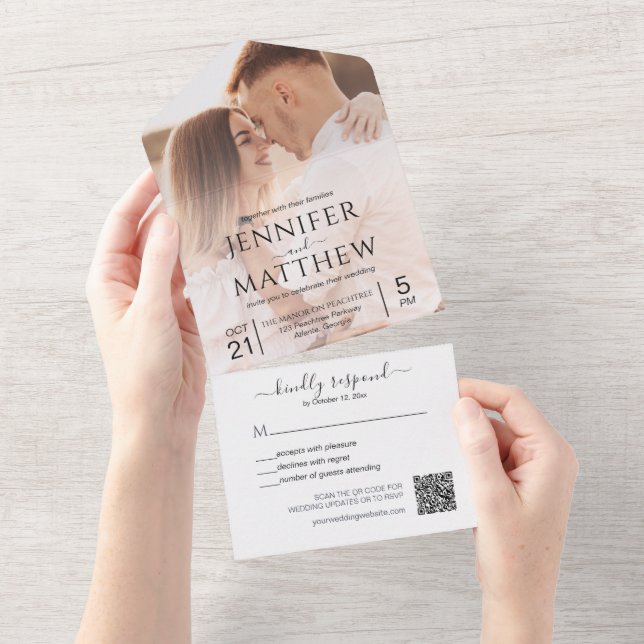 Código QR de Foto de Script Minimalista Tudo em Um (Aba destacável)