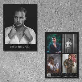 Código QR de Foto do Ator de Modelagem Masculina C