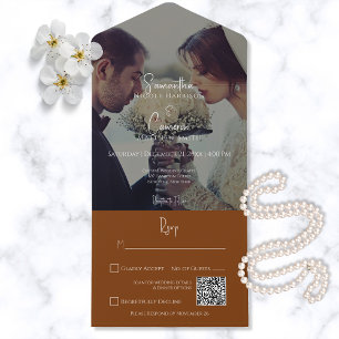 Código QR de Fotografia Elegante Laranja Queimada