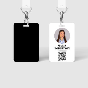 Código QR de Fotografia Minimalista do Crachá de N