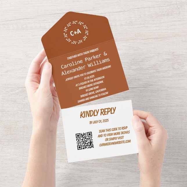 Código QR de Fotografia RSVP do Script Terracotta  (Aba destacável)
