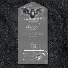 Código QR de Glam de Halloween Escuro e Ouros