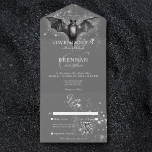 Código QR de Glam de Halloween Escuro e Ouros
