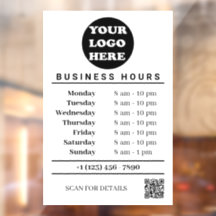 Código QR de Horário de Abertura do Logotipo Empre