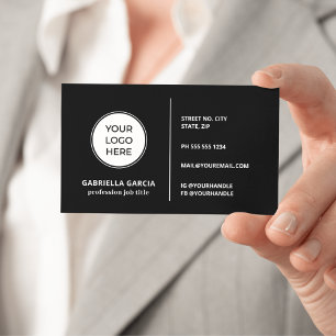 Código QR de logotipo Design Cartões de visitas pr