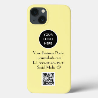 Código QR de logotipo personalizado amarelo minima