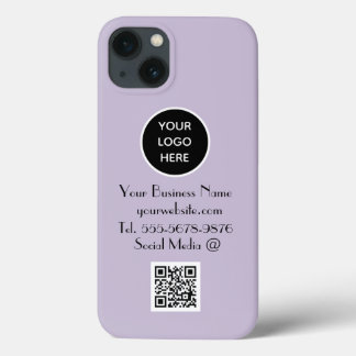 Código QR de logotipo personalizado roxo minimalis