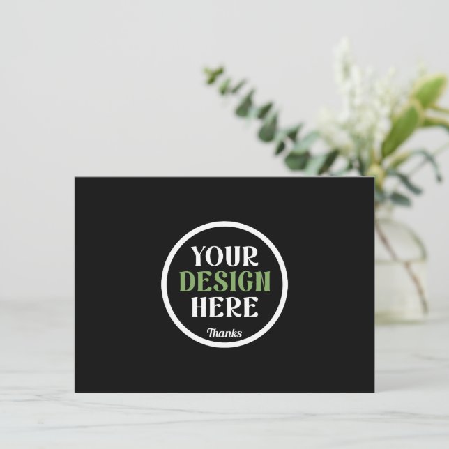 Código QR de Marca Comercial Preta Personalizada p (Em pé/Frente)