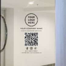 Código QR de Mídia Social do Logotipo da Empresa