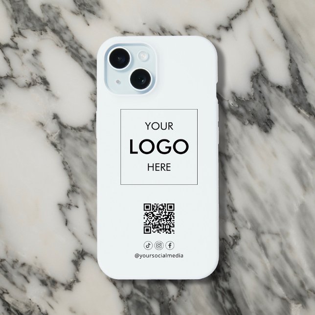 Código QR de Mídia Social Empresarial Preto (Criador carregado)