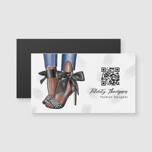 Código QR de Moda Glam Chic (Frente/Verso)