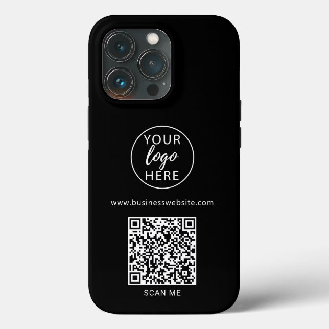 Código QR de Negócios Preto (Verso)
