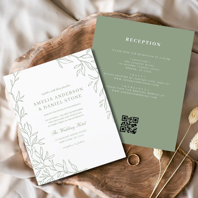 Código QR de Orçamento Convite de Casamento de Fol (Criador carregado)