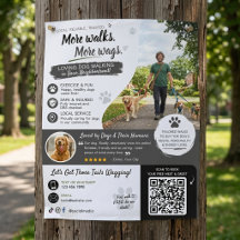 Código QR de panfletos de negócios de passeio de c