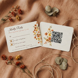 Código QR de Resposta para Casamento Boho Terracot