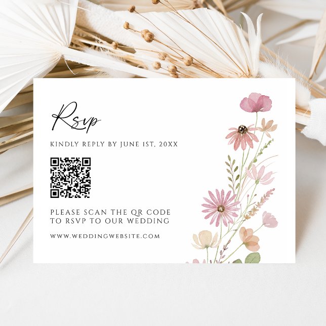 Código QR de Resposta para Casamento com Flor Silv (Criador carregado)