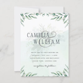 CÓDIGO QR de RSVP de Convites de Casamento Verde
