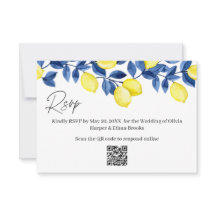 Código QR de RSVP do Casamento Limão