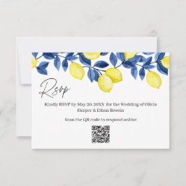 Código QR de RSVP do Casamento Limão