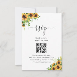 Código QR de RSVP do Site de Casamento Floral Amar