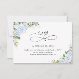 Código QR de RSVP do Site de Casamento Floral Hydr